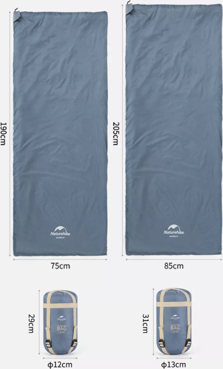  Naturehike® Slaapzak - Lichtgewicht - 190*75cm - Compact - Waterdicht - 3 Seizoenen Slaapzak Lente, Zomer &amp; Herfst - Outdoor - Slaapzakken Volwassen &amp; Kinderen