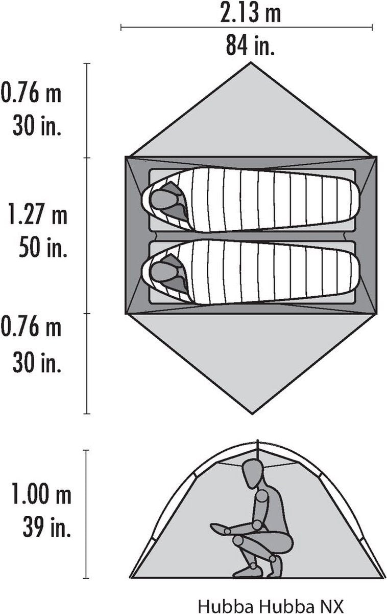  Msr Hubba Hubba Nx Tunneltent - Groen - 2 Persoons