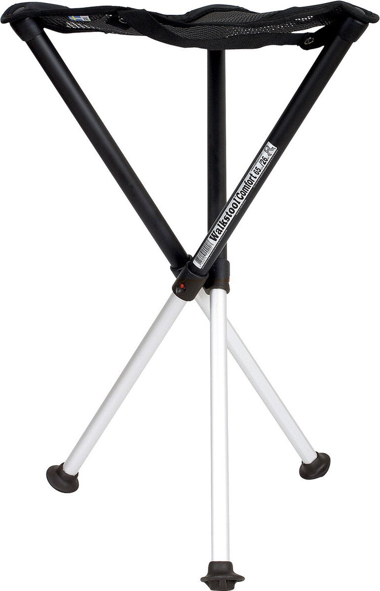  Walkstool - 3-Poots Krukje - Comfort 65 Cm - Verstelbaar - Zwart