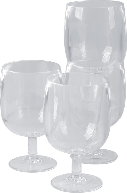  Bo-Camp Wijnglas - Campingglas - Kunststof - Nestbaar - 4 Stuks - 250 Ml