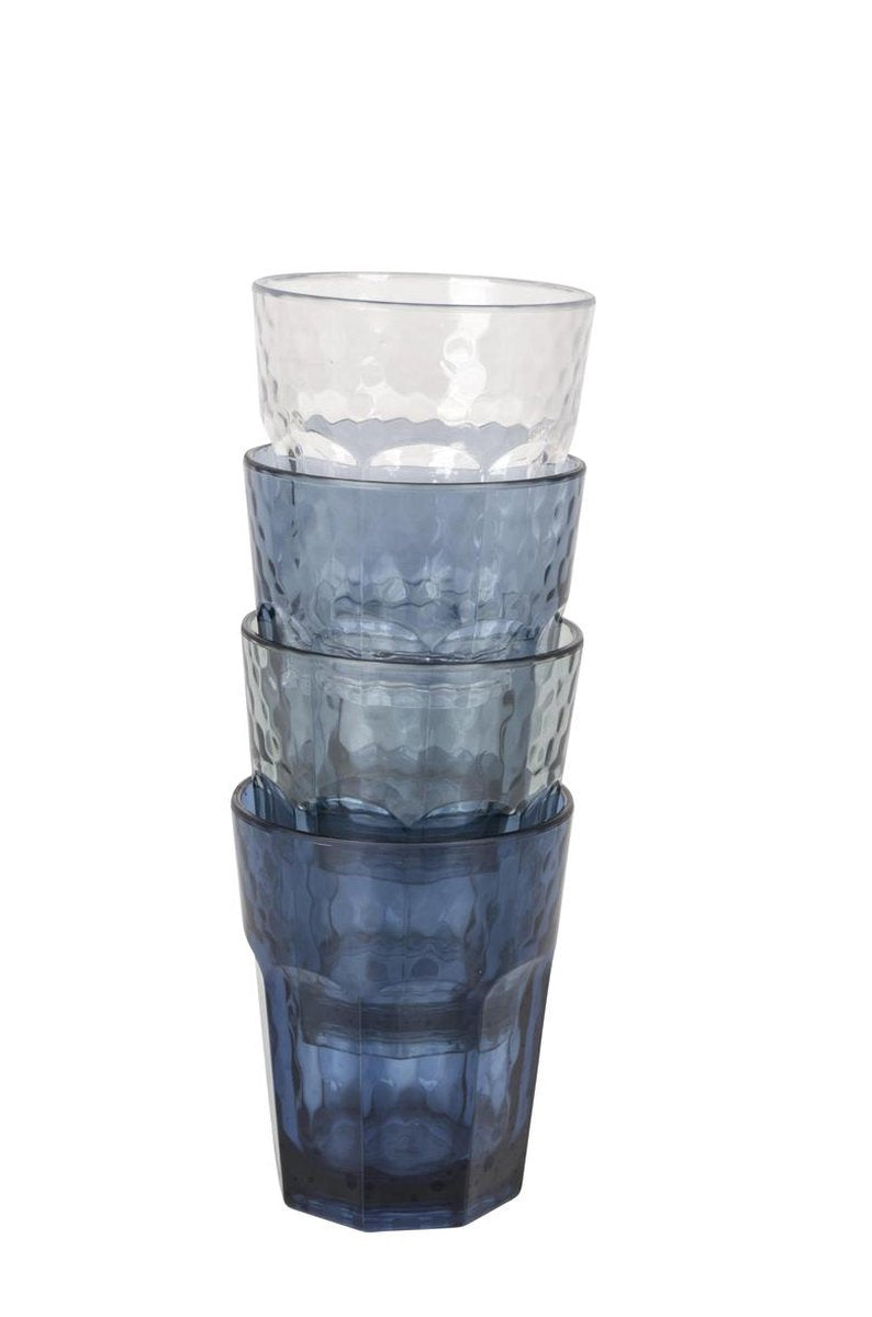  Bo-Camp - Wijn/Limonade Glas - Campingglas - Mix &amp; Match - 400 Ml - 4 Stuks