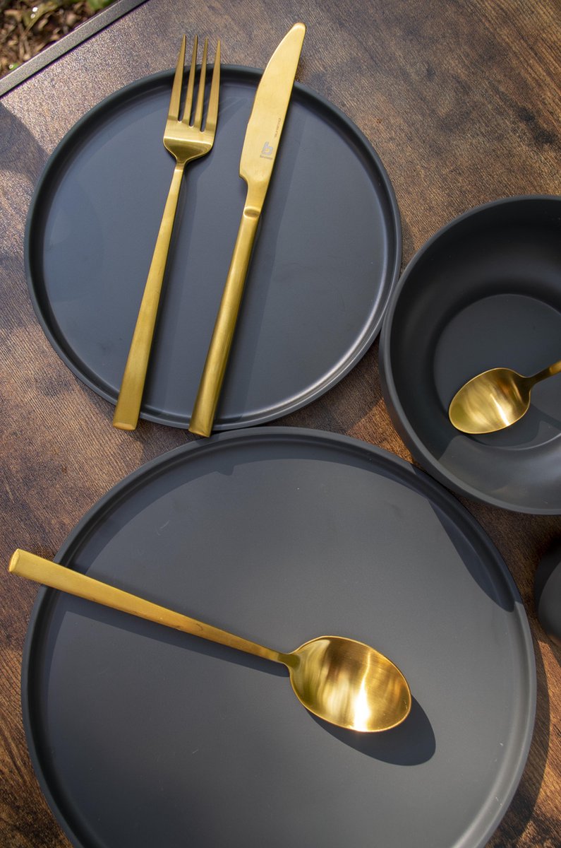  Bo-Camp Industrial - Servies - Patom - 100% Melamine - 16-Delig Servies