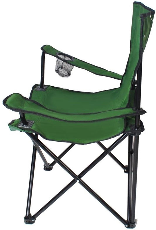  Campingstoel - Inklapbaar Visstoel - Vouwstoel - Comfortabel - Opvouwbaar Stoel - Max. 120 KG - Groen - Rheme