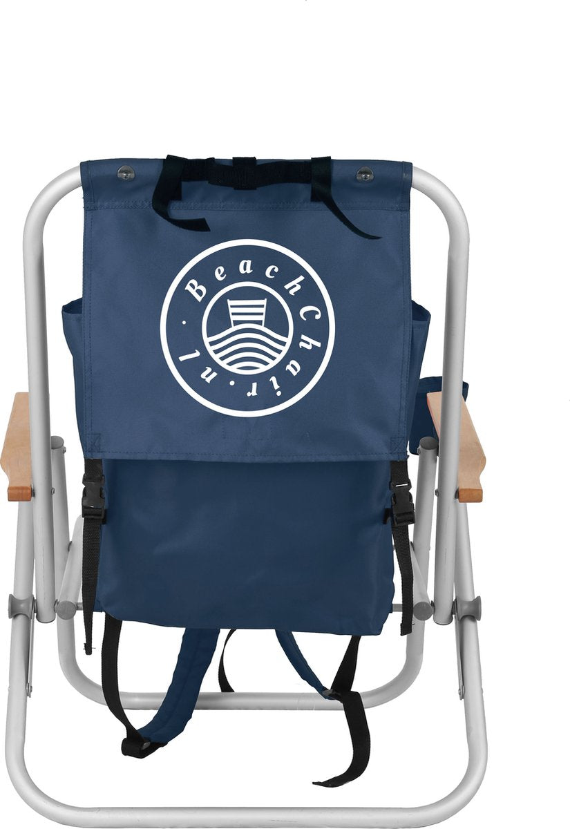  Strandstoel Verstelbaar Rugleuning 4 Standen Rugzak Inklapbaar Beach Chair Opvouwbaar