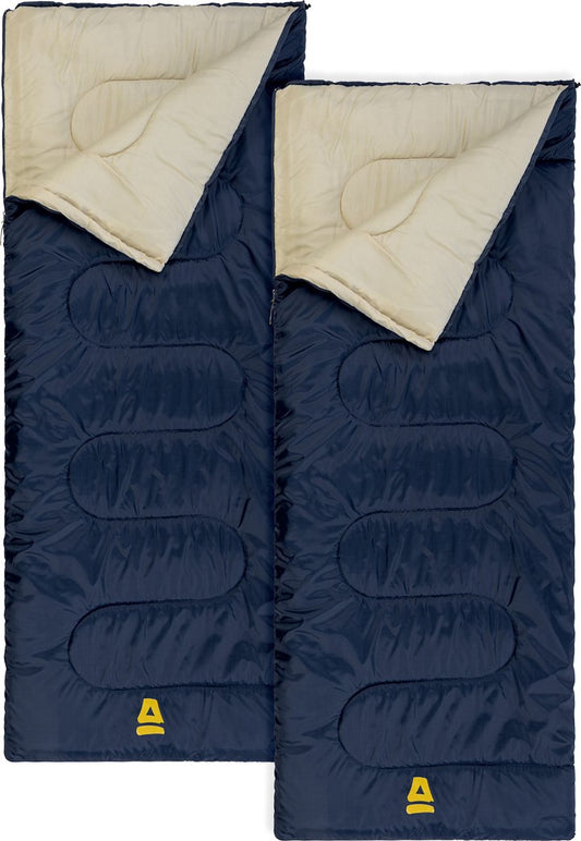  Abbey Camp Slaapzak Amsterdam - 2-pack - Dekenmodel - 210 X 85 Cm - Marine