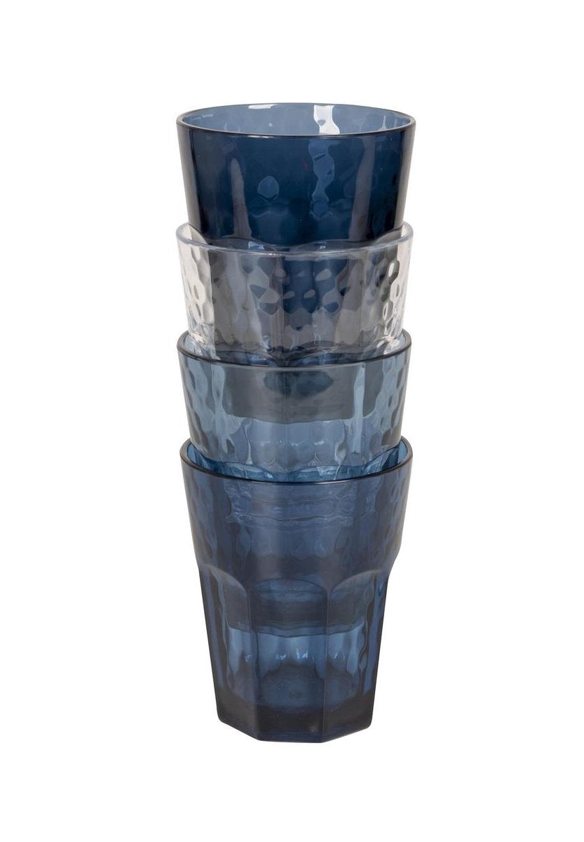  Bo-Camp - Wijn/Limonade Glas - Campingglas - Mix &amp; Match - 400 Ml - 4 Stuks