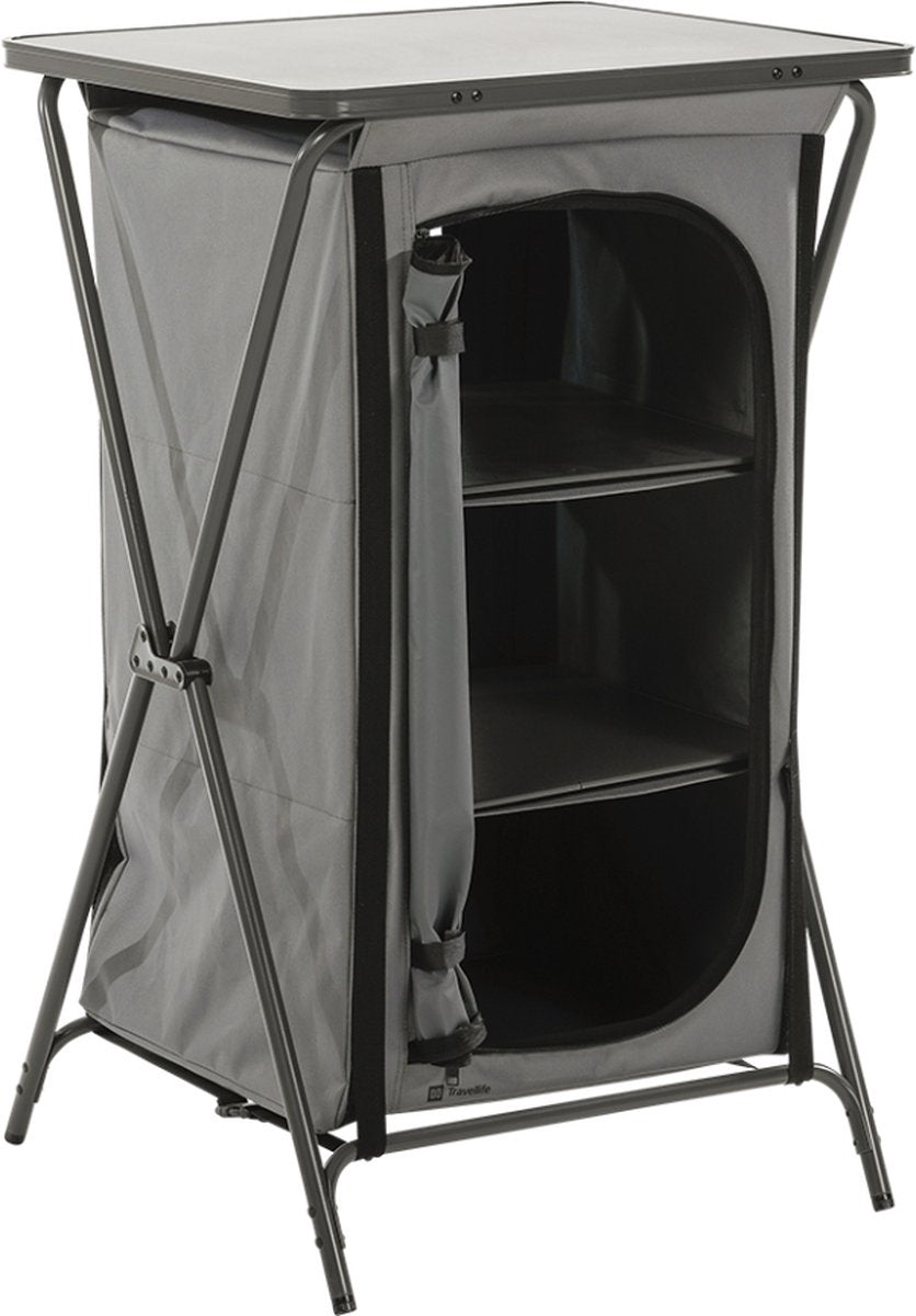  Travellife Toledo Opbergkast Opvouwbaar Laag Dark Grey
