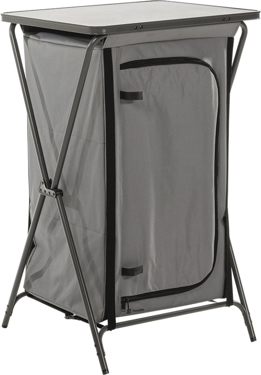  Travellife Toledo Opbergkast Opvouwbaar Laag Dark Grey