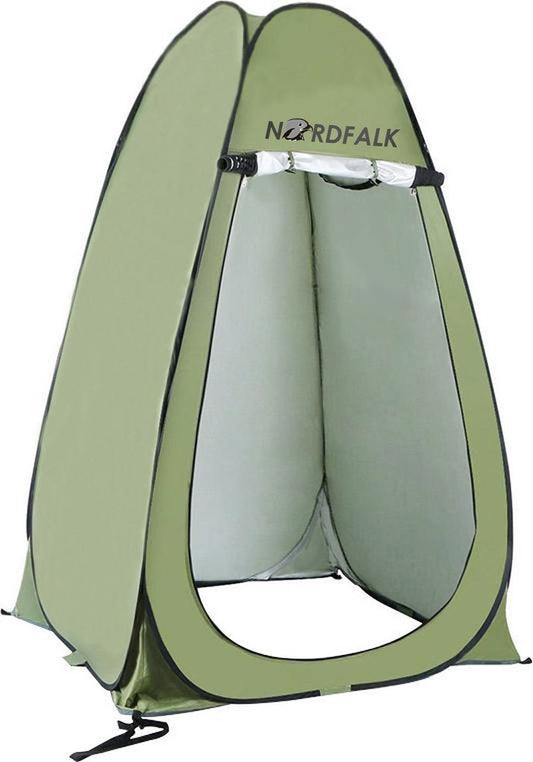  NordFalk Douchetent Pop-up 190 Cm - Camping Douche - Omkleedtent - Incl. Tentharingen En Draagtas - Groen