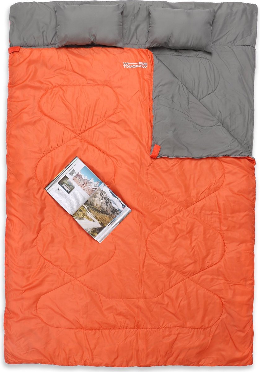 Where Tomorrow Double Slaapzak 220 X 150 Cm Diverse Kleuren - Oranje