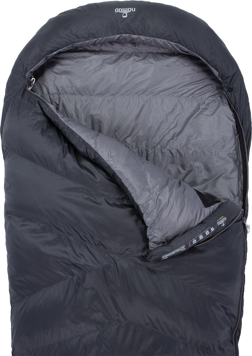  NOMAD® Taurus 400 Slaapzak | 210x80cm Grijs | Lichtgewicht &amp; Kwalitatief | Slaapzak | Incl Hoes