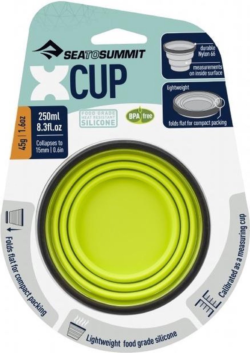  Sea To Summit X-Cup - Campingservies Inklapbaar - Beker - Lime - 95mm