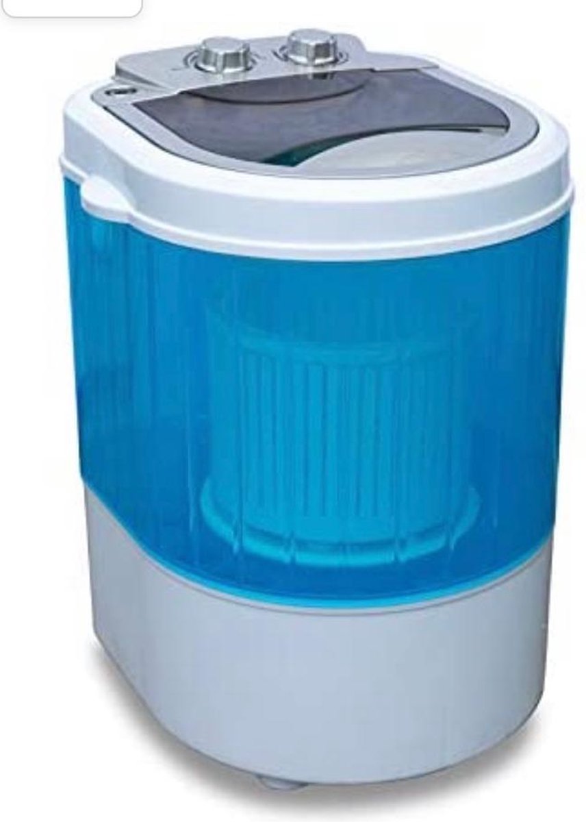  Mini-lader, Wasmachine, Met Centrifuge, Campingwasmachine Tot 3 Kg, Klein En Handig Met Draaggreep [Energieklasse B]
