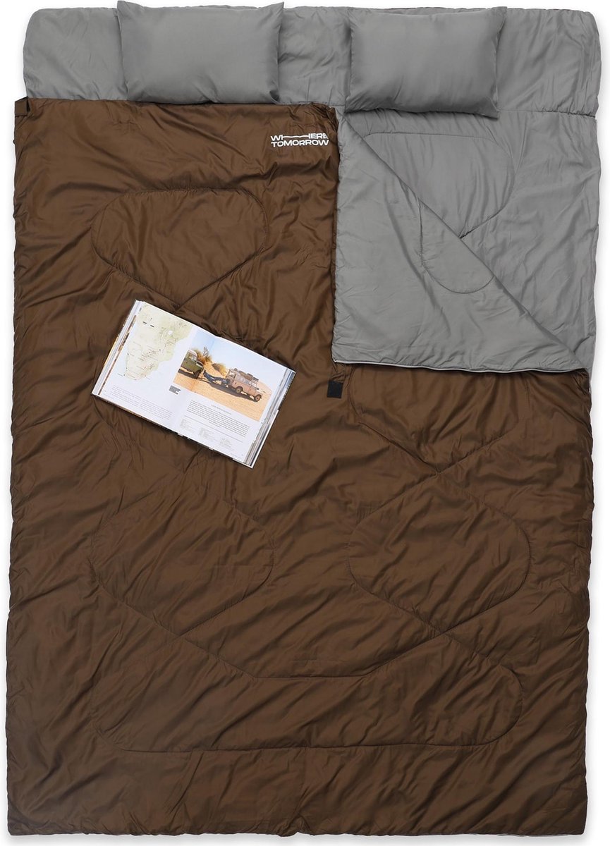  Where Tomorrow Double Slaapzak 220 X 150 Cm Diverse Kleuren - Bruin