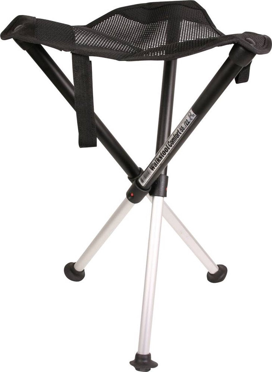  Walkstool - 3-Poots Krukje - Comfort 55 Cm - Verstelbaar - Zwart