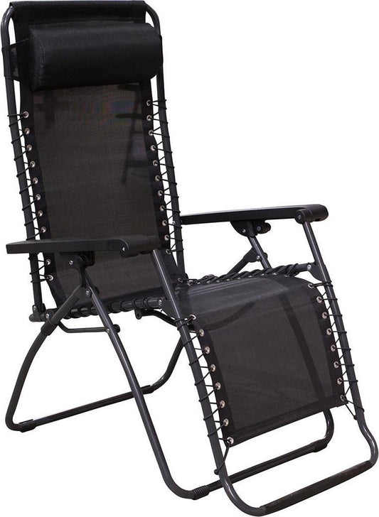  Redwood Relaxstoel Classic - Camping Relaxstoel Opvouwbaar - Zwart