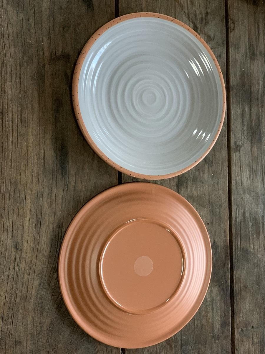  Camping Servies - 12 Delig – 100% Melamine Servies Set – Campingservies – Melamine Servies - Terracotta Style