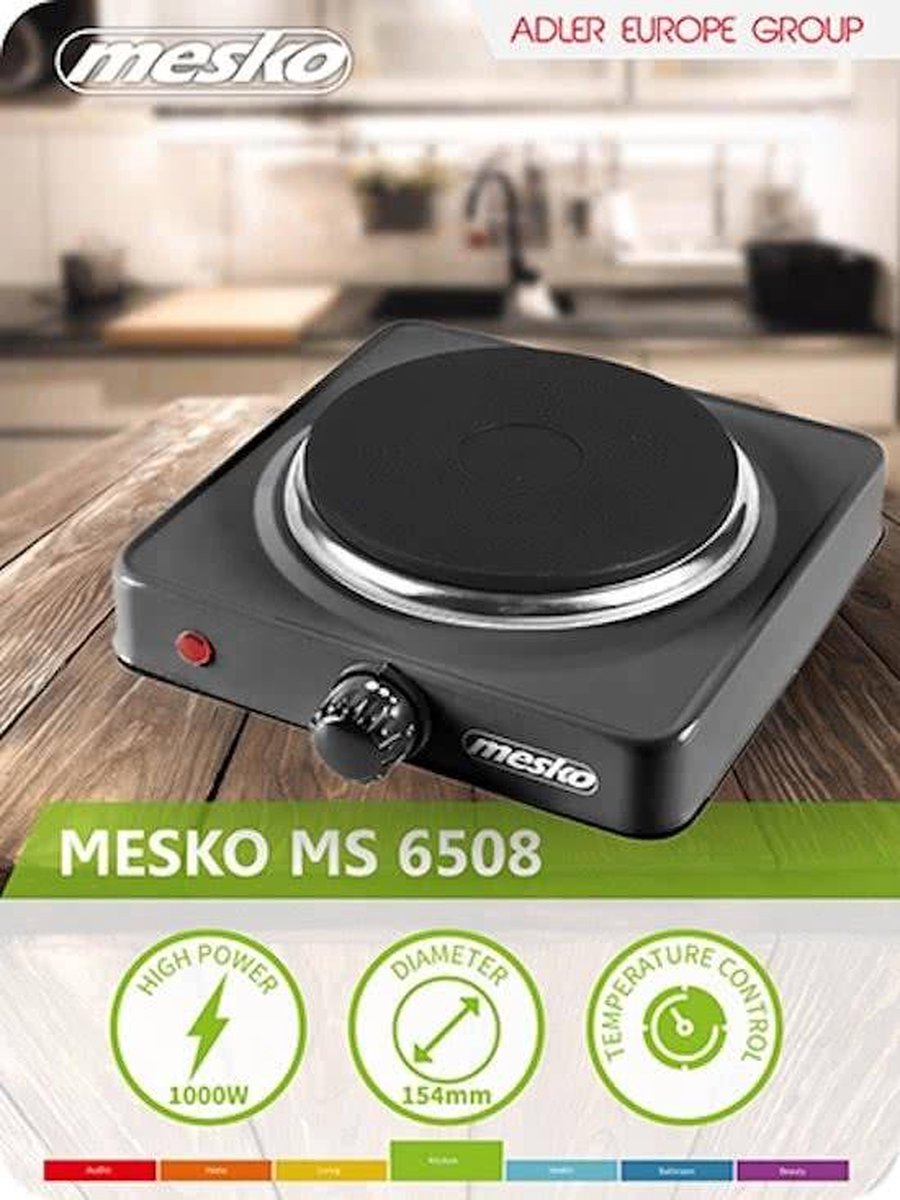  Elektrische Kookplaat - 1 Pit MS 6508 Mesko