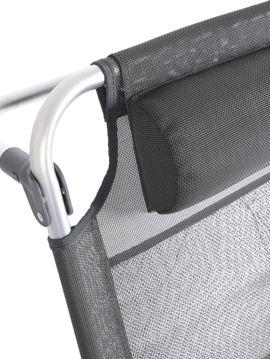  Bo-Camp Beach Chair - Monaco - Aluminium - Grijs