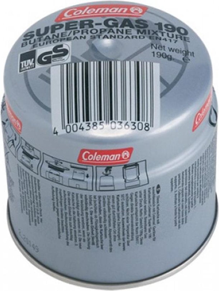 Coleman Prik Gas Cartouche Met Veiligheidsventiel 190g - Cosiscoop Gaslantaarn - Metaal -