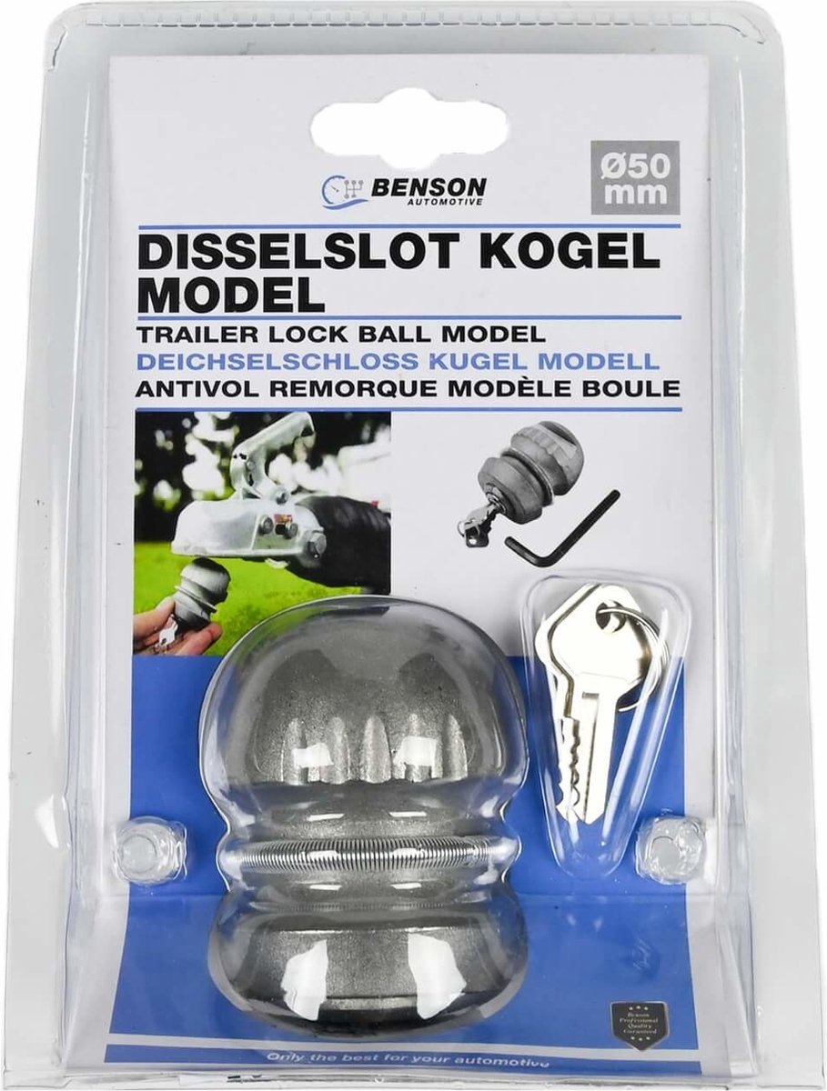  Benson Disselslot - Kogel Model - Geschikt Voor 50mm Ø Disselkoppeling