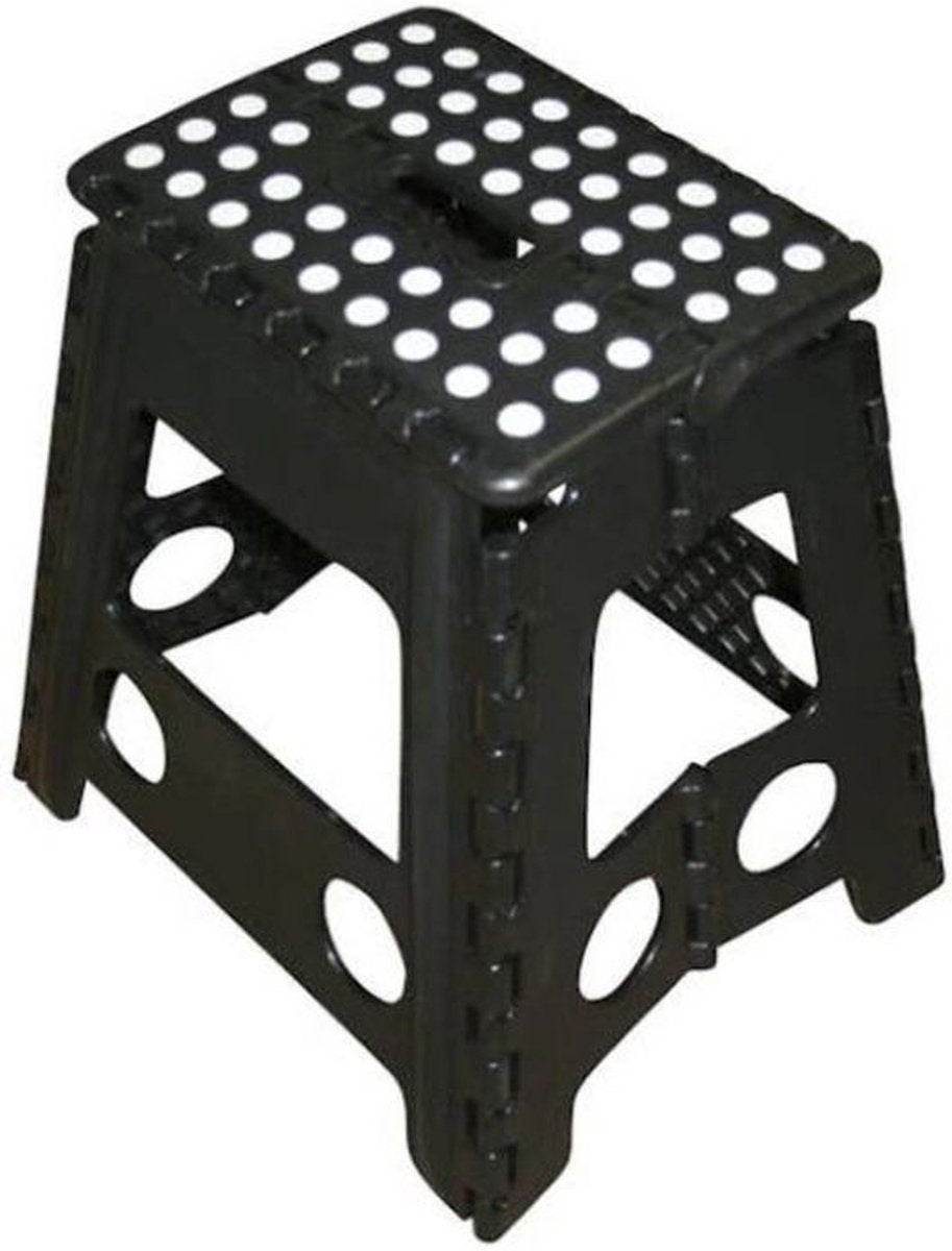 Profeco XL Opstapkrukje Inklapbaar - Krukje - Opstapje - Hoogte; 40 Cm - Zwart