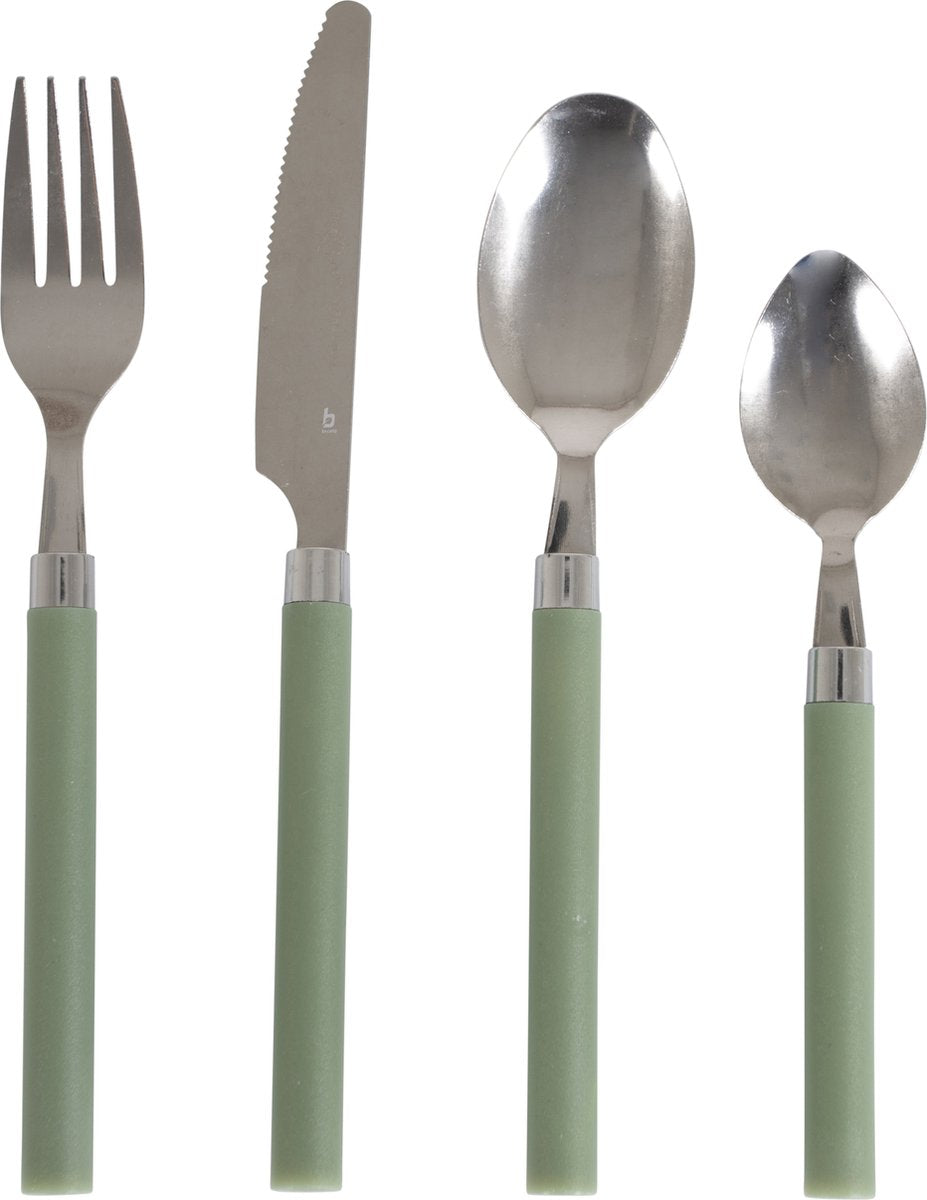  Bo-Camp Bestekset - 4-Delig - 1-Persoons - Groen