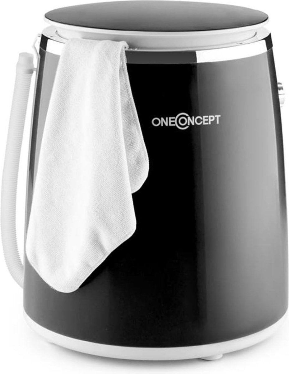  Ecowash Pico Mini-wasmachine En Centrifuge - 3,5 Kg - 380 W - IPX4 Waterdicht - Centrifugatievermogen 1320 TPM - Zwart