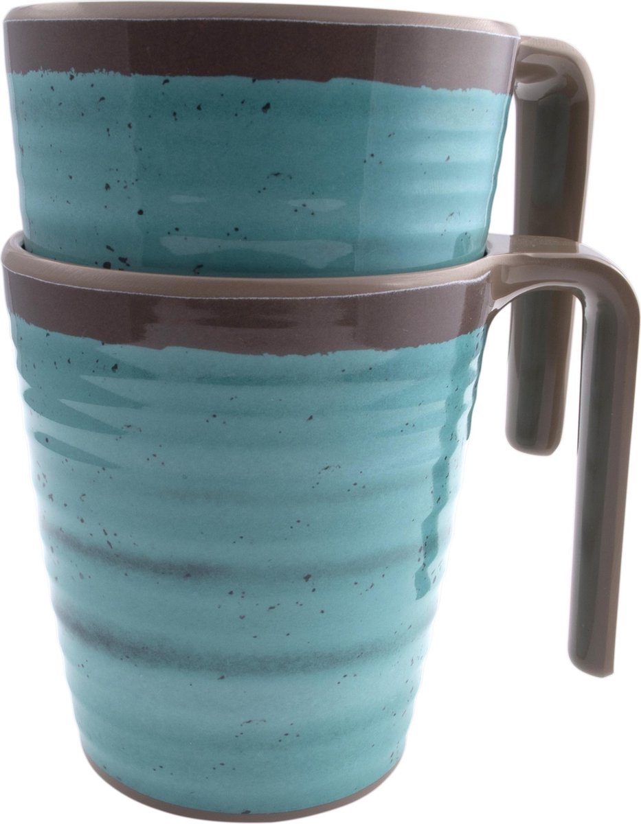  Bo-Camp - Mok - Halo - L - 4 Stuks - Aqua