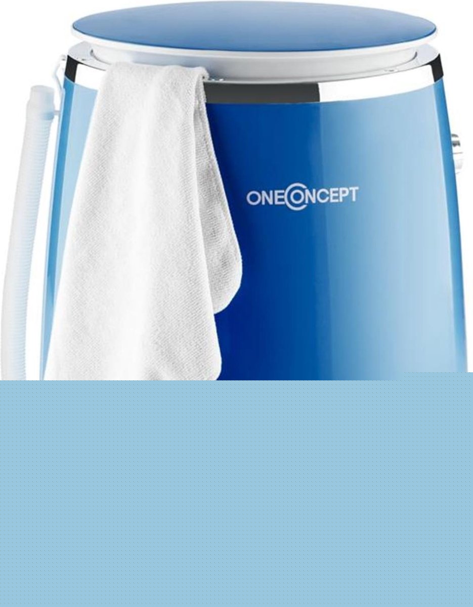  Ecowash Pico Mini-wasmachine En Centrifuge - 3,5 Kg - 380 W - IPX4 Waterdicht - Centrifugatievermogen 1320 TPM - Blauw