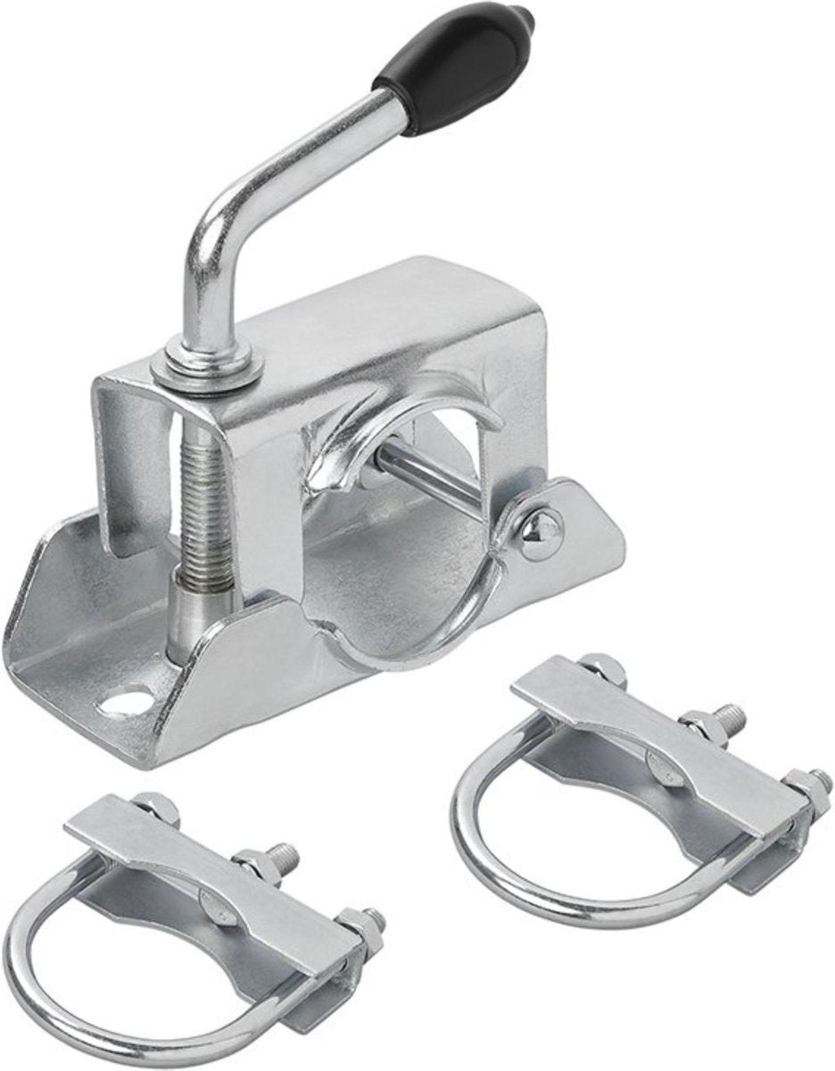 PROPLUS Pro Plus Klem Voor Neuswielen Of Steunpoten Ø 48 Mm - Met U-Beugel 60/70 Mm - 2 Stuks