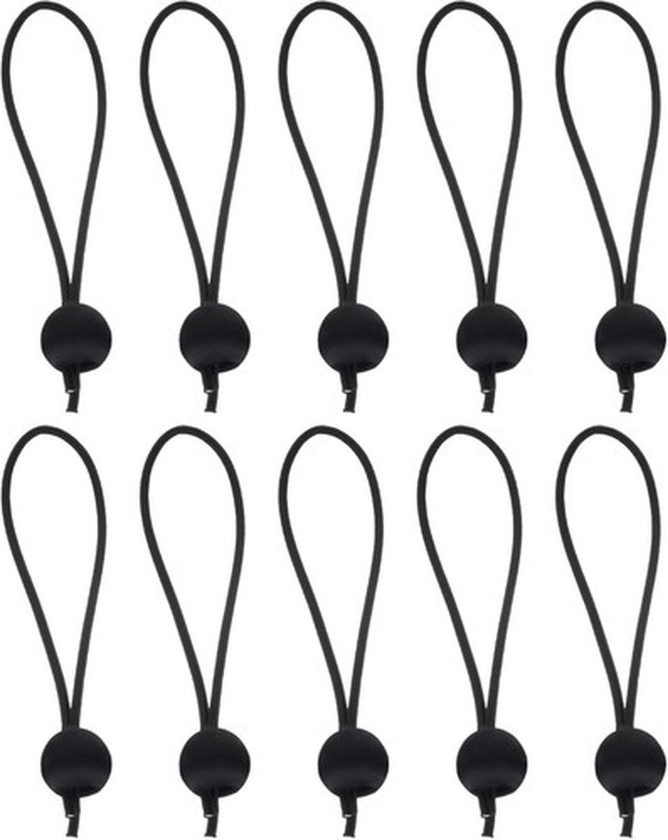  Elastische Tentspanner Met Bal 16 Tot 30 Cm- Spanelastiek - Tent - Spanner Met Plastic Bal