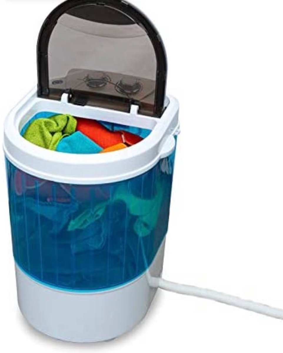  Mini-lader, Wasmachine, Met Centrifuge, Campingwasmachine Tot 3 Kg, Klein En Handig Met Draaggreep [Energieklasse B]