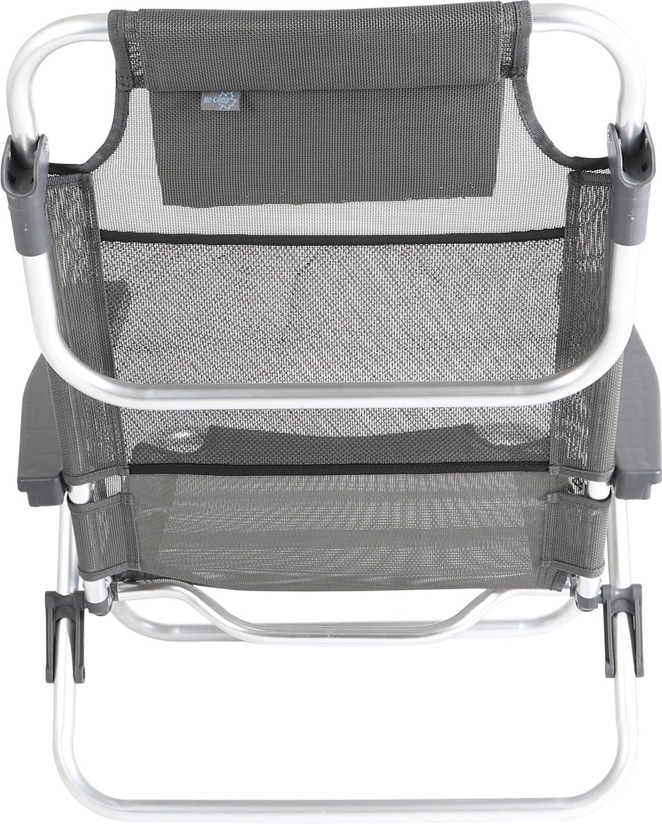  Bo-Camp Beach Chair - Monaco - Aluminium - Grijs