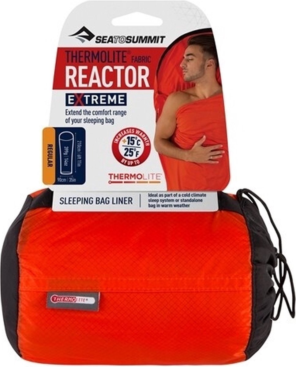  Sea To Summit - Reactor Extreme Thermolite® Mummy Liner - Lakenzak - Extra Verwarmend - Rood