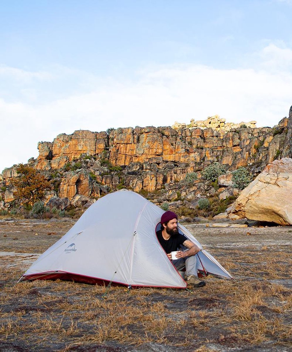  Cloud Up 1 Upgraded - Naturehike® - 1 Persoons Tent - Lichtgewicht Tent - Incl. Grondzeil - 210T 3000mm - Outdoor - Waterdicht - Hiking &amp; Wandelen